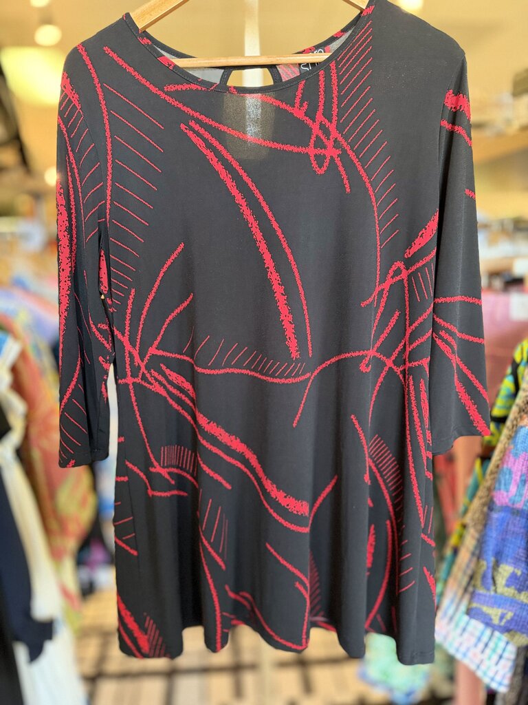 Clara Sun Woo- Abstract Tunic Top - Black