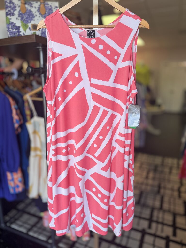 Clara Sun Woo NWT - Sleeveless Abstract Print Dress