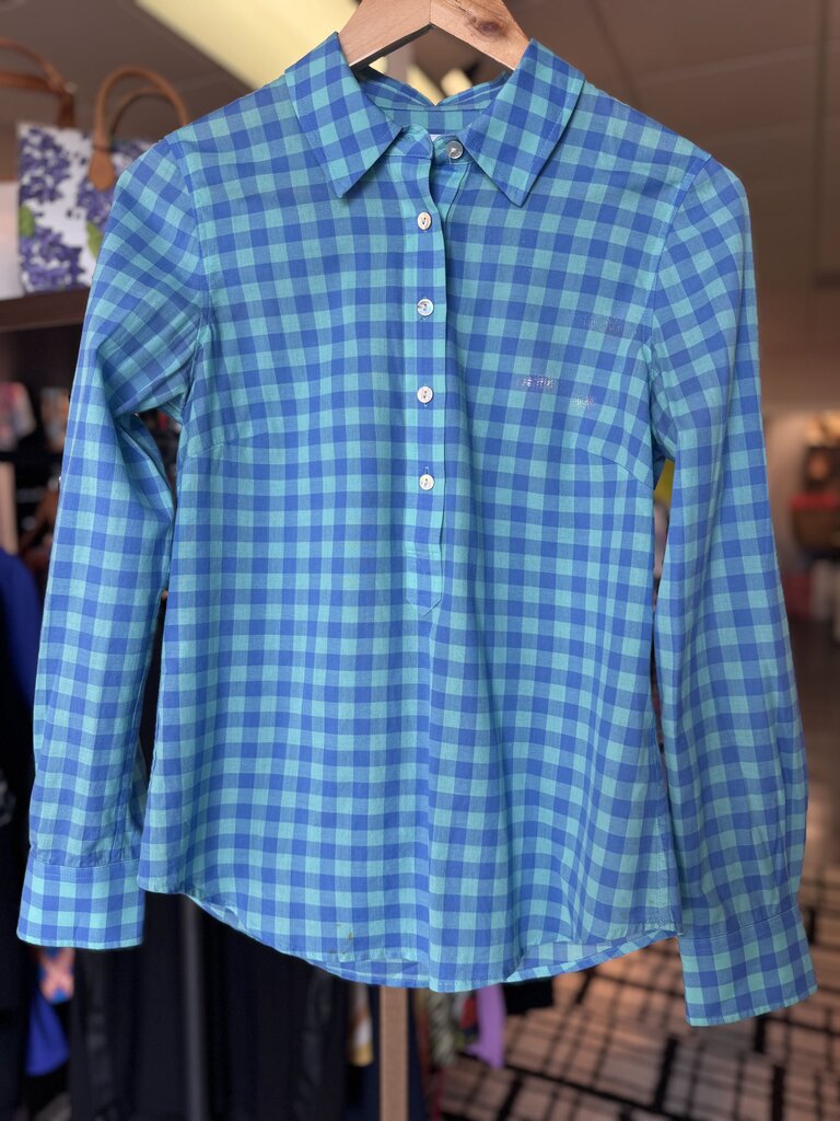 Vineyard Vines - Gingham Popover Top - Blue