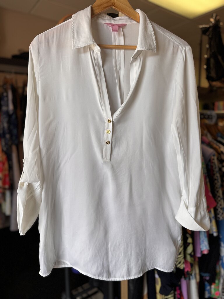 Lilly - Everglades Popover Blouse - White