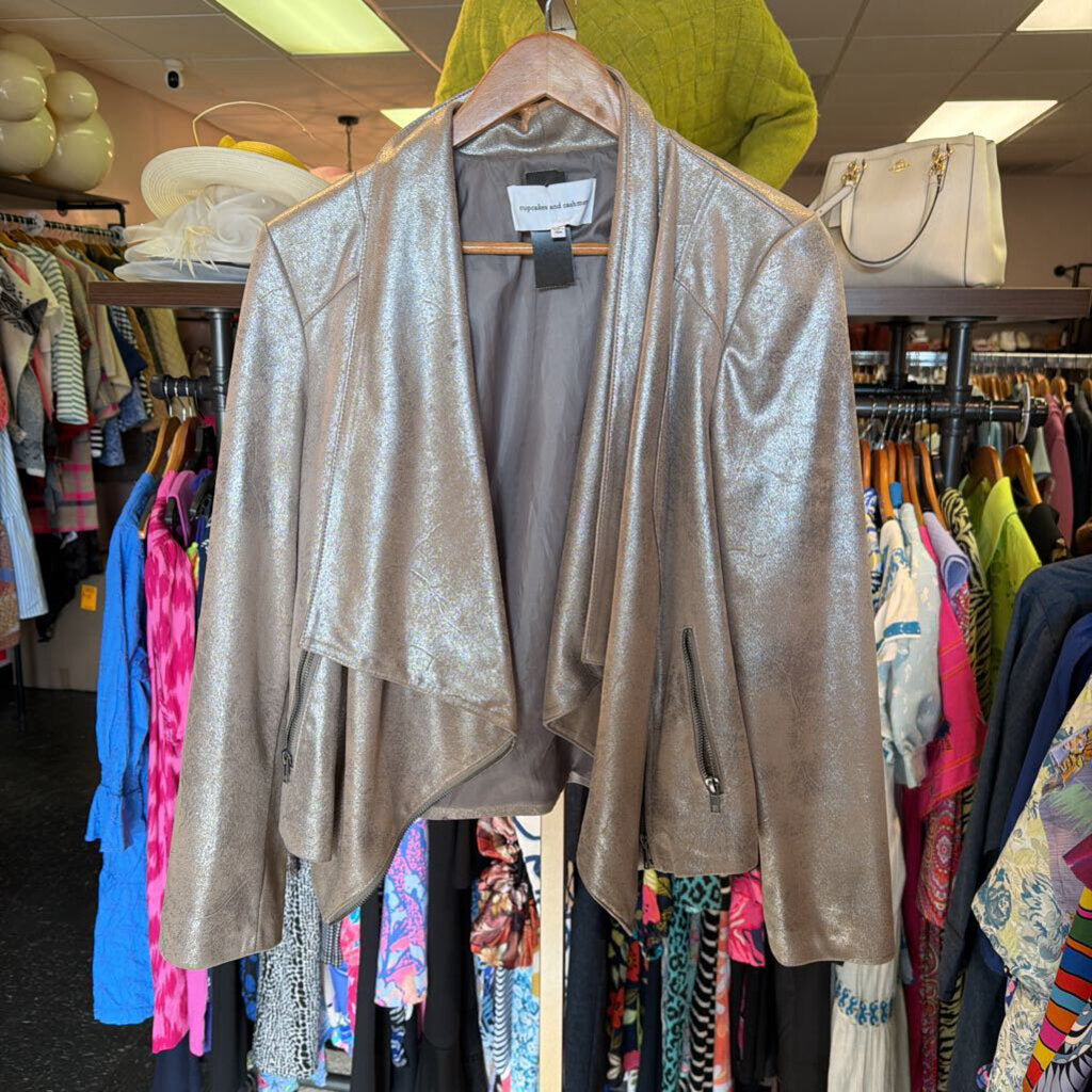 Cupcakes & Cashmere - Shimmer Moto Jacket