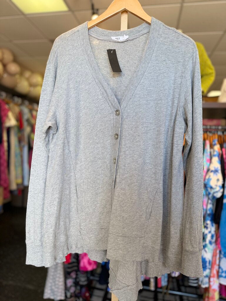 Wilt - Heather Grey Oversized Knit Cardigan