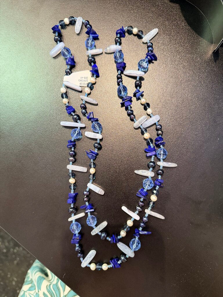 Vtg Premier Design - Long Crystal Necklace