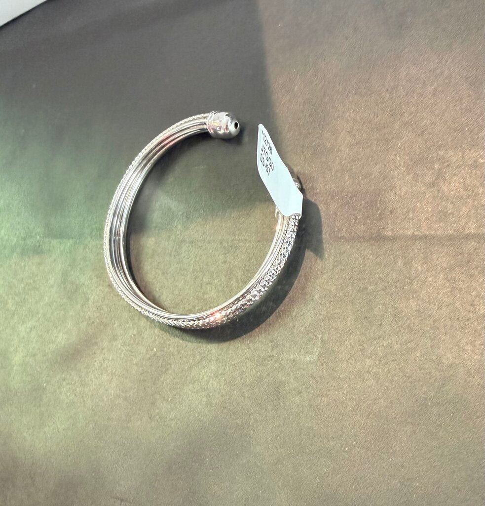 Silver Pave Cuff Bracelet