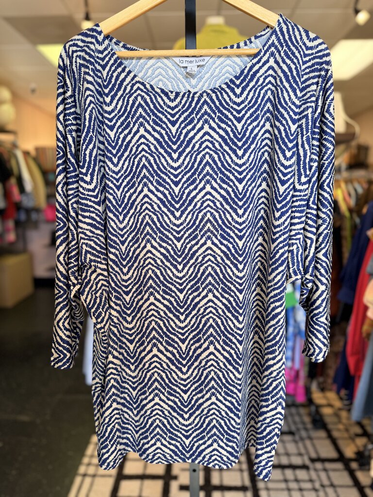 La Mer Luxe - Tunic Top in Geometric Print -
