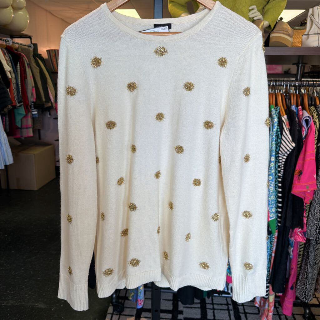 Talbots -Pom Pom Sweater in Cream