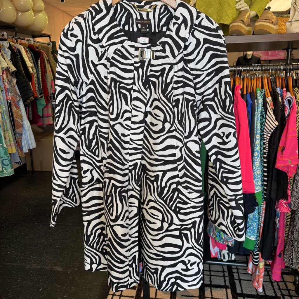 VTG Dana Buchman - Zebra Print Coat
