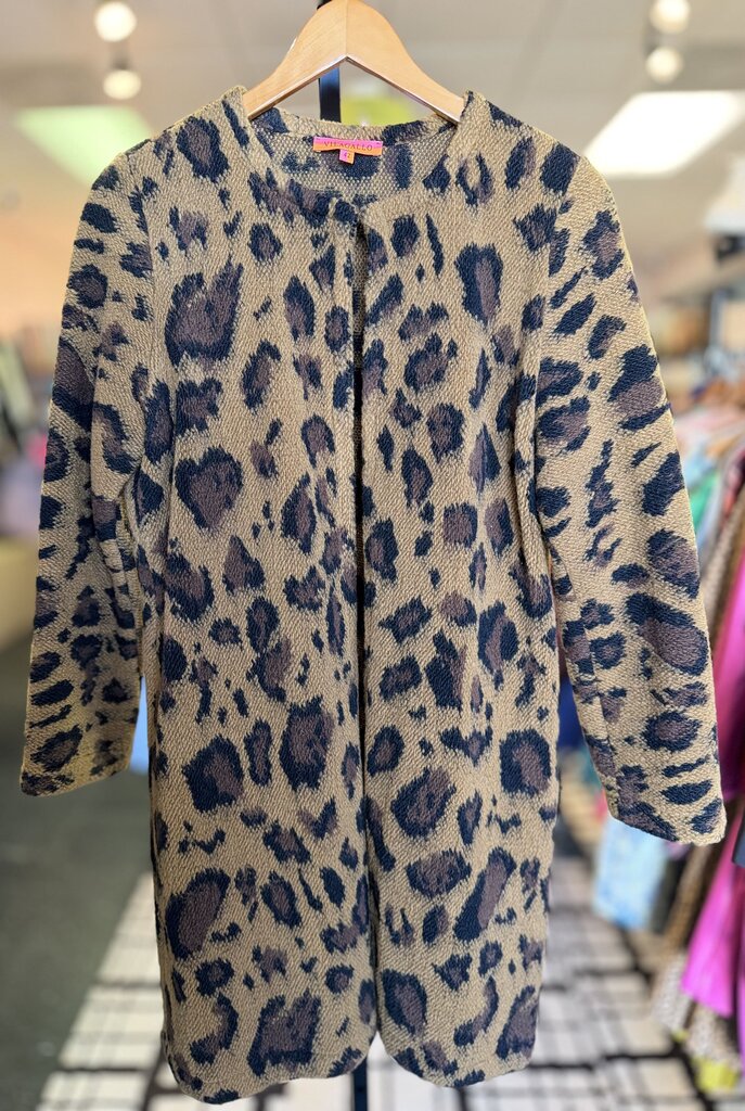 Vilagallo - Oxford Leopard Knit Jacquard Coat