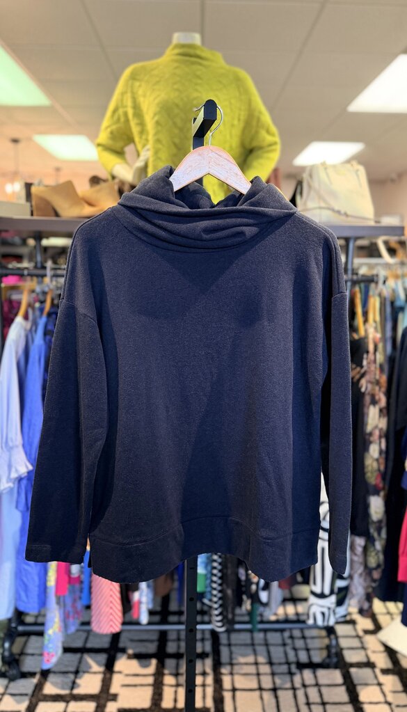 Talbots - LS Fleece Turtleneck - Navy