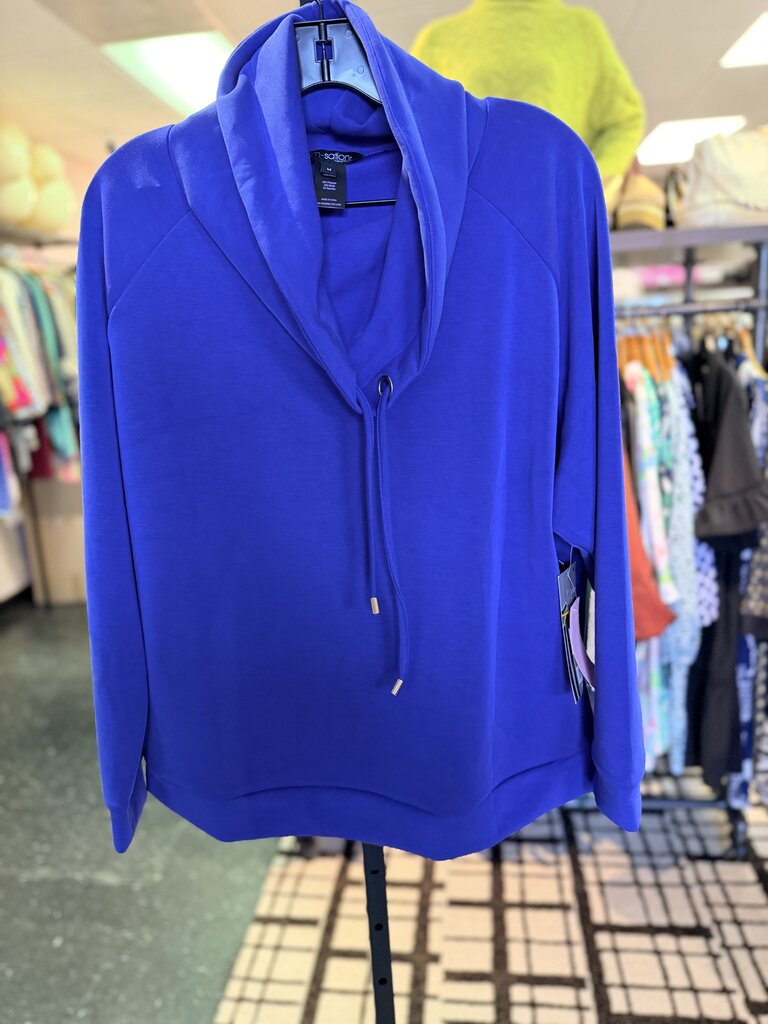 Slim-Sations by Multiples - NWT Cowl Neck Pullover in Royal Blue