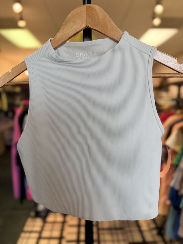 Spanx - Ribbed Crop Tank in White