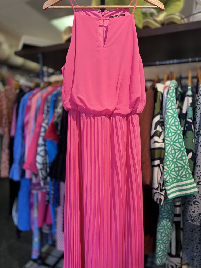 Sam Edelman - Chiffon Pleated Midi Dress - Pink
