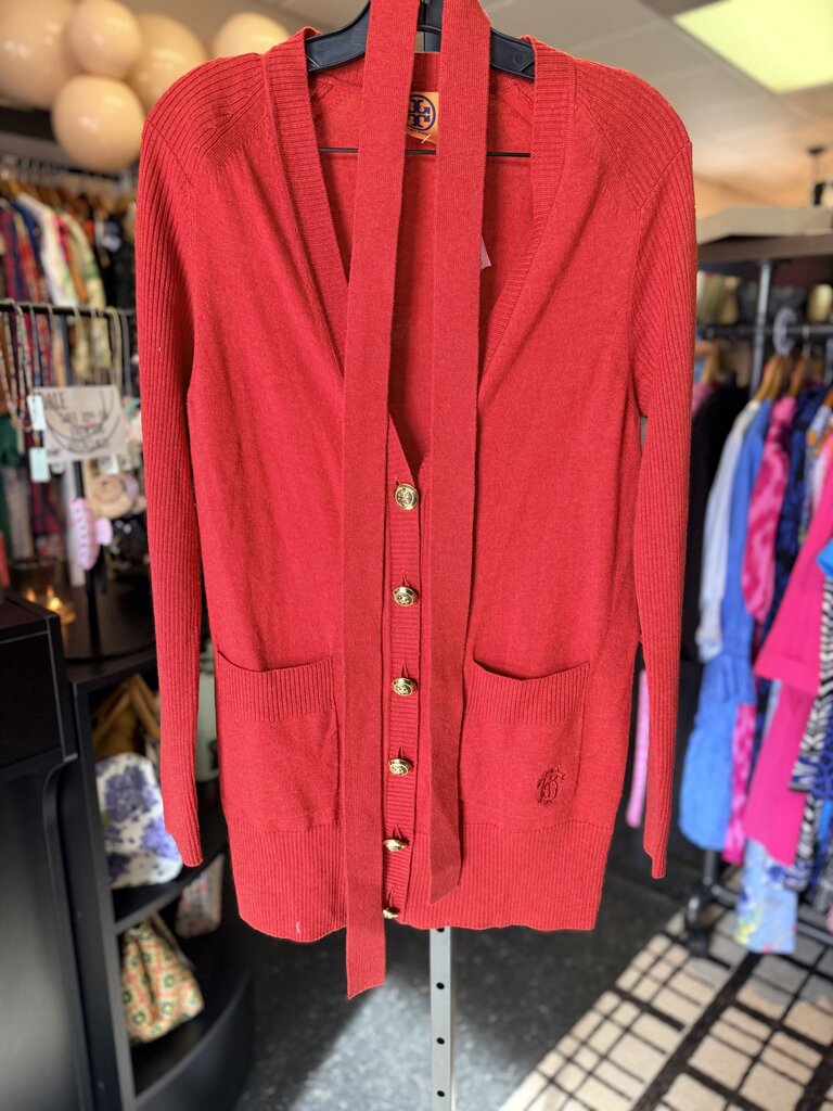 Tory Burch - Wool Button Up Cardigan - Orange
