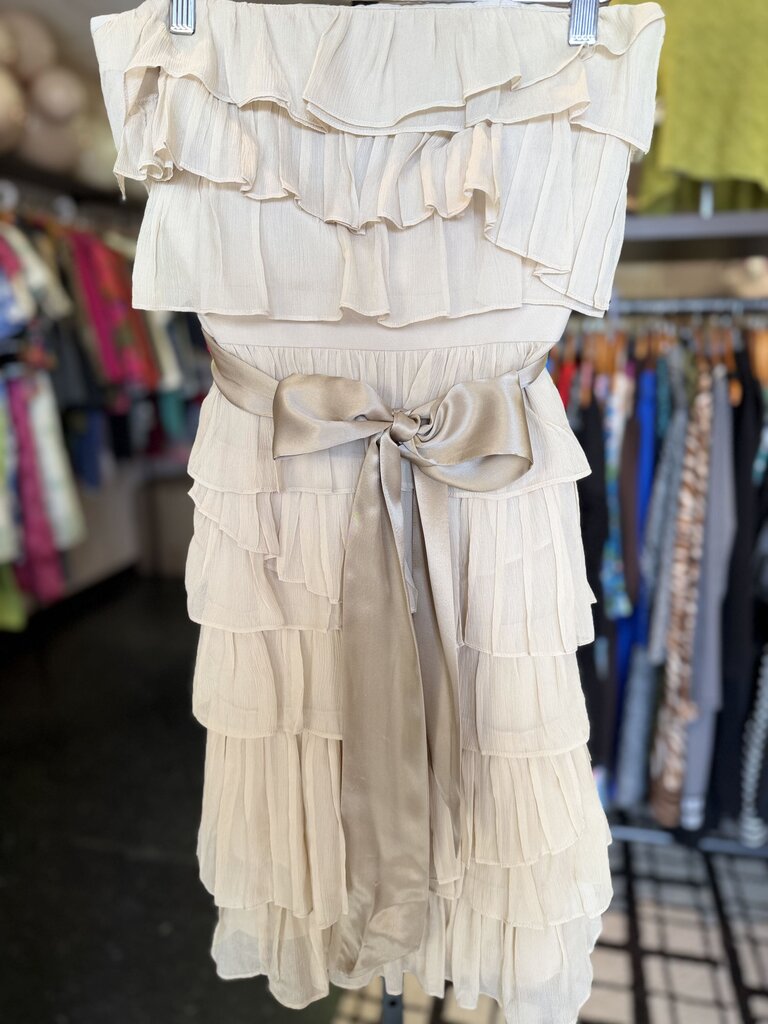 J.Crew NWT - Tiered Strapless Mini Dress - Beige