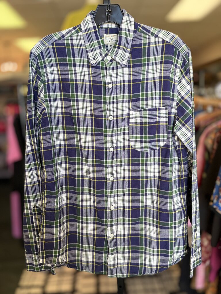 J.Crew- Indian Madras Plaid Button Down