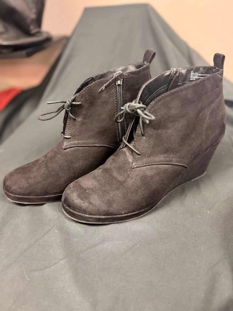 Dolce Vita - Suede Wedge Booties - Black