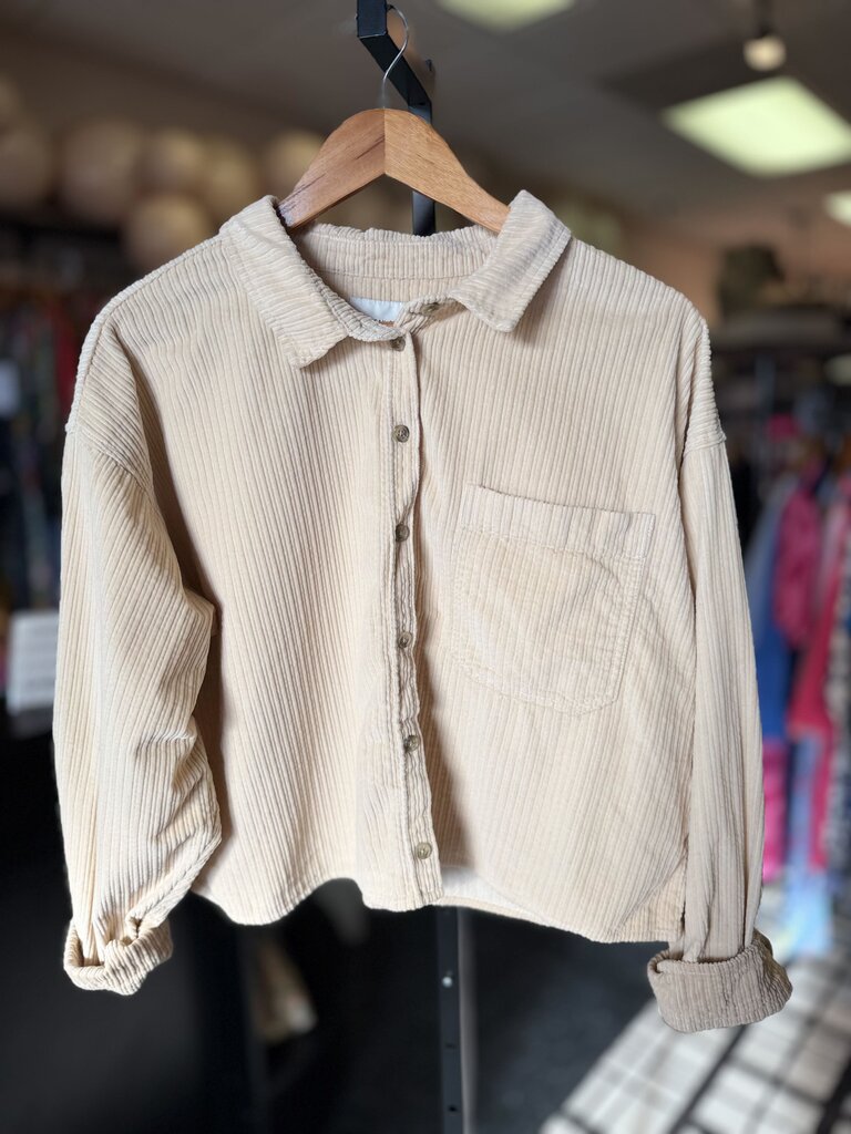 AE - Oversized Corduroy Shacket - Beige
