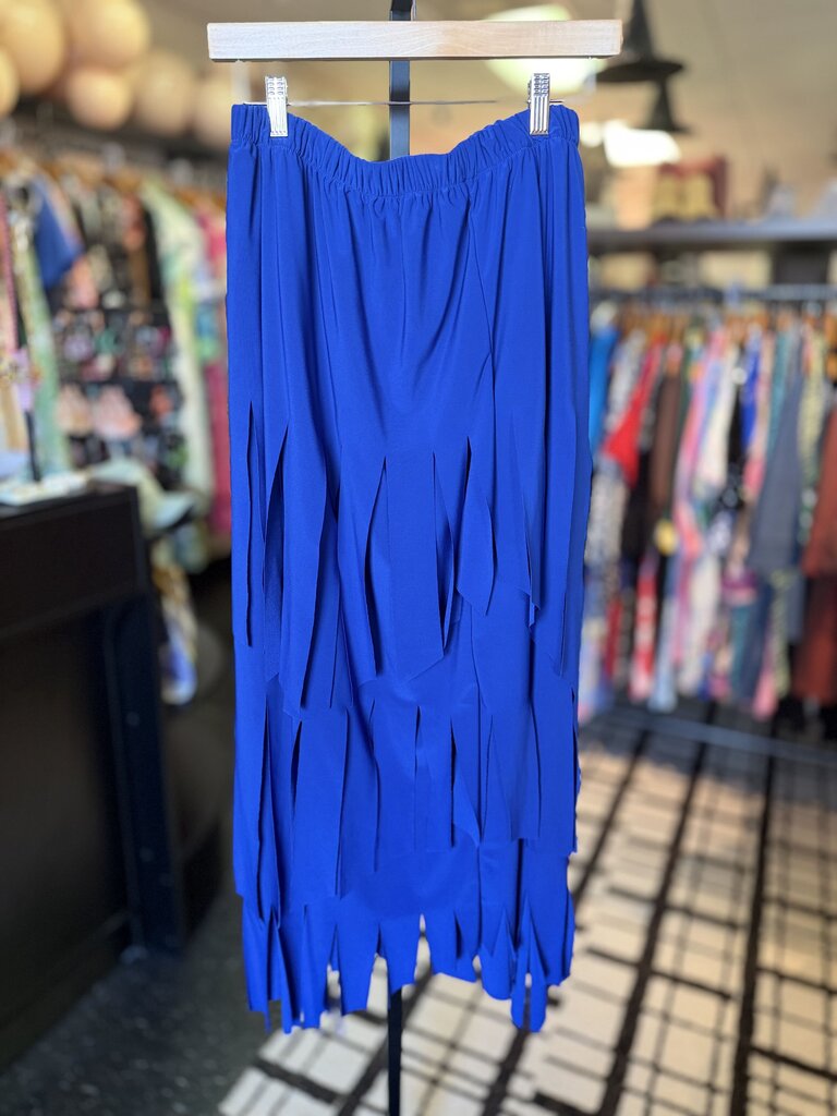 VTG 3K Fashion - Dress Maxi Skirt Set w. Fringe - Royal Blue