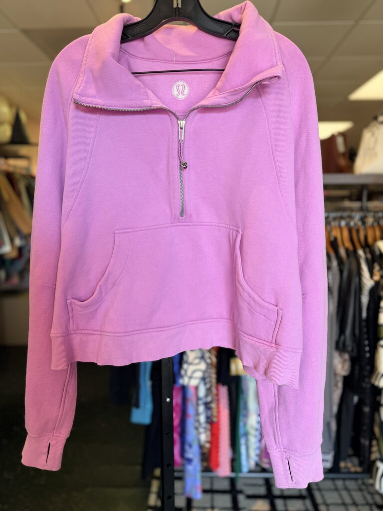 Lululemon-Scuba Oversized Funnel-Neck Half Zip Pullover in Dahlia