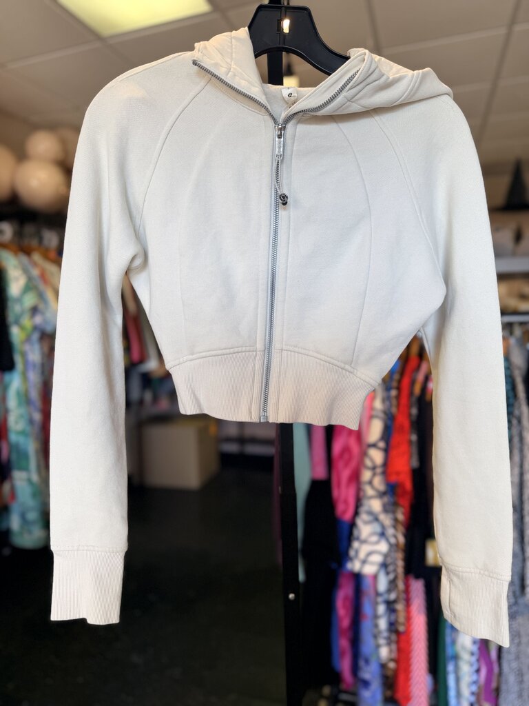 Lululemon-Scuba Full Zip Hoodie - Bone