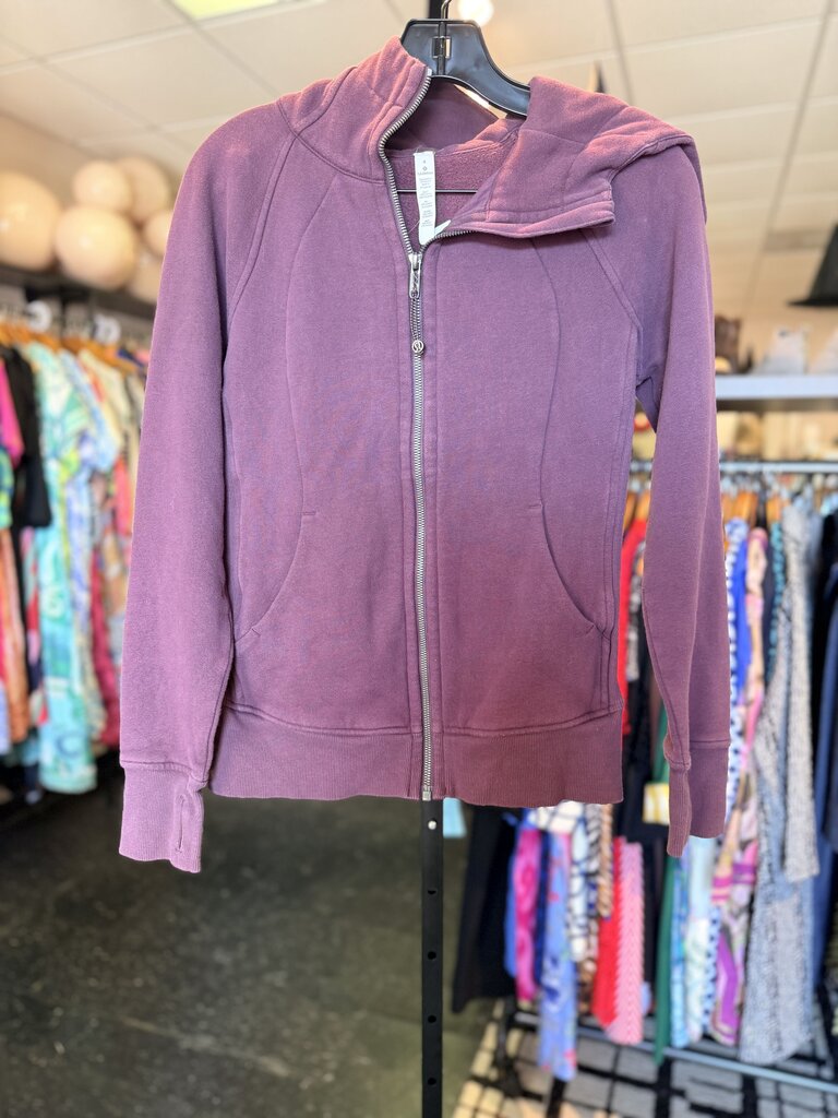 Lululemon-Scuba Full Zip Hoodie - Wine