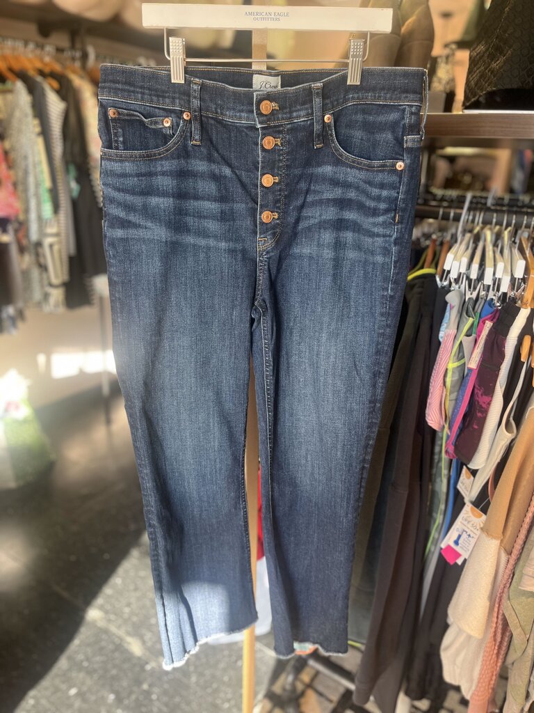 J.Crew - Billie Demi Boot Crop - Dark Wash