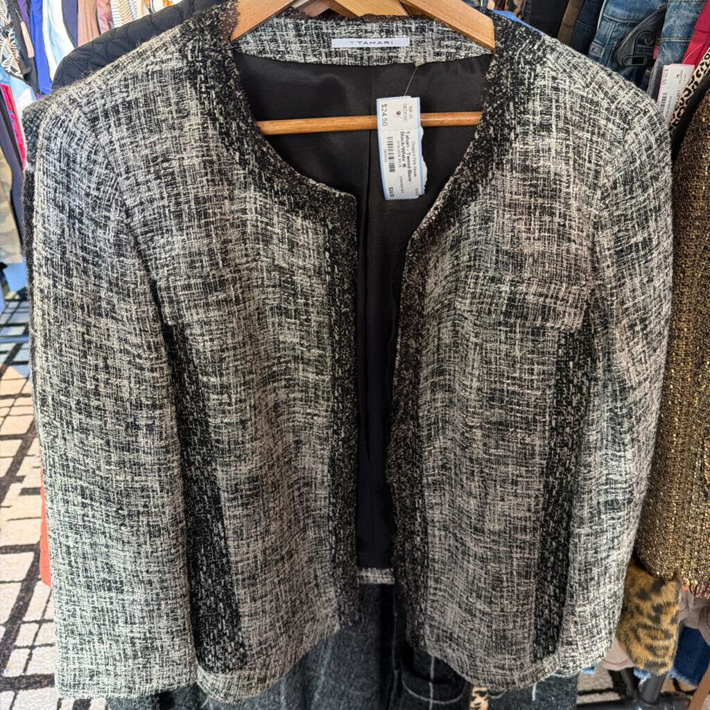 Tahari - Tweed Blazer - Black/White