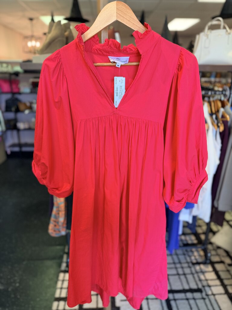 Never a Wallflower - High Neck Dress - Red