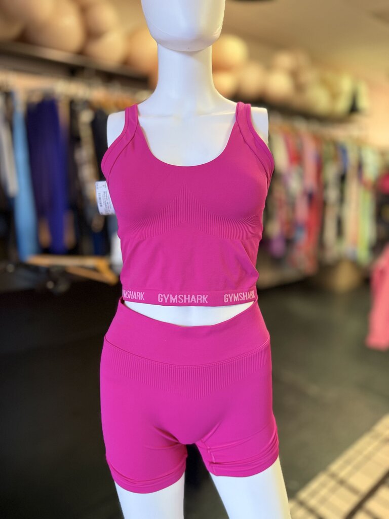Gymshark -SET-Flex V4 Shorts & Seamless Crop Tank - Pink
