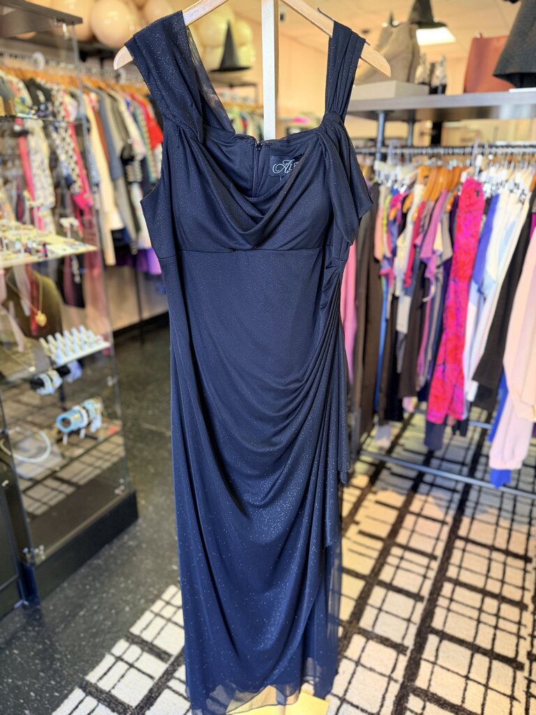 Alex Evenings - Cowl Neck Ruched Evening Gown - Black