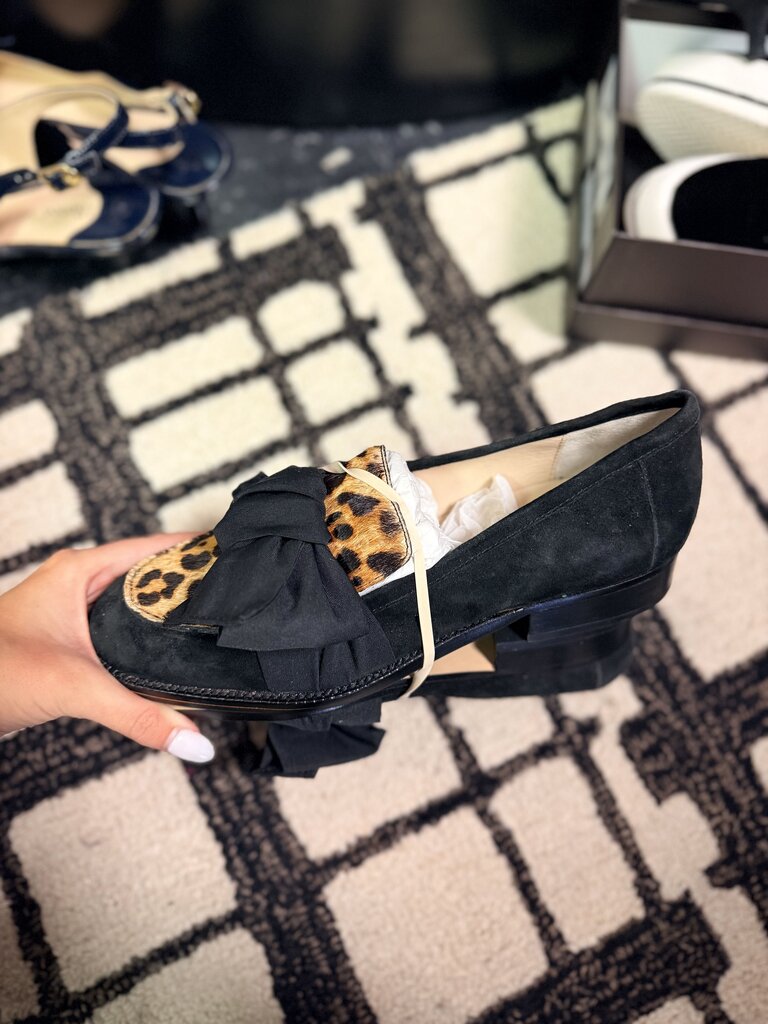 Botkier - Violet Bow Loafers - Black Suede