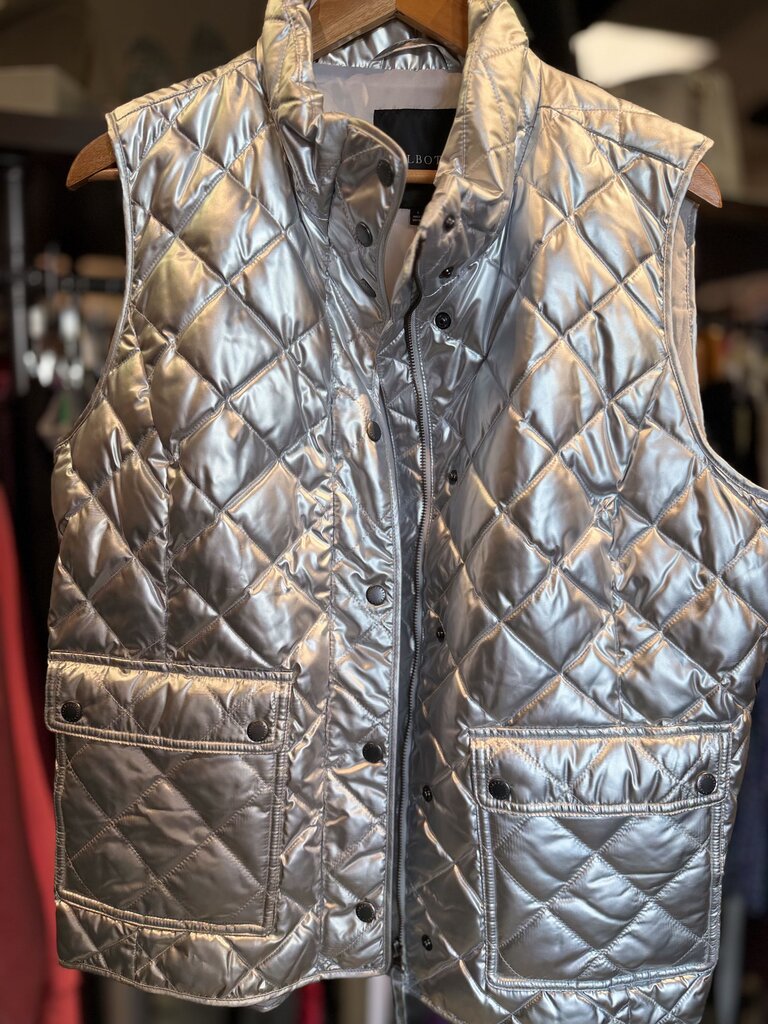 Talbots - Quilted Down Puffer Vest - Metallic