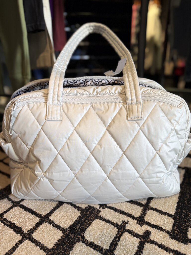 Vera Bradley - Quilted Travel Bag Set in Oyster Mushroom