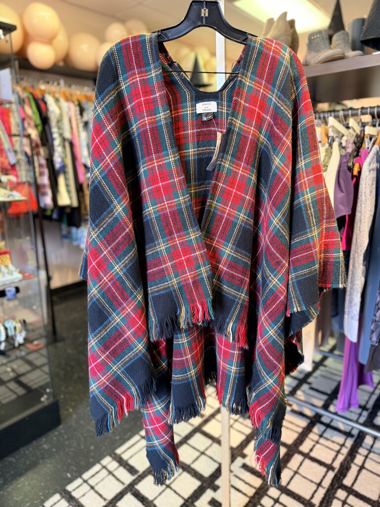 David & Young - Tartan Plaid Poncho
