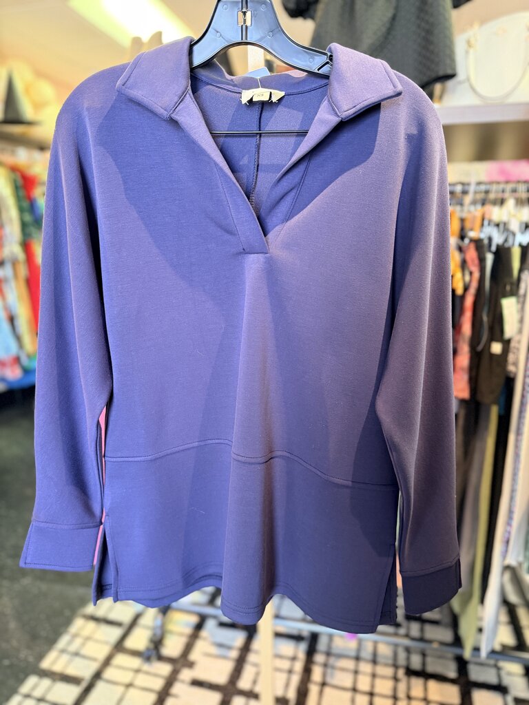 P Cill - Soft Modal Pullover - Navy Blue