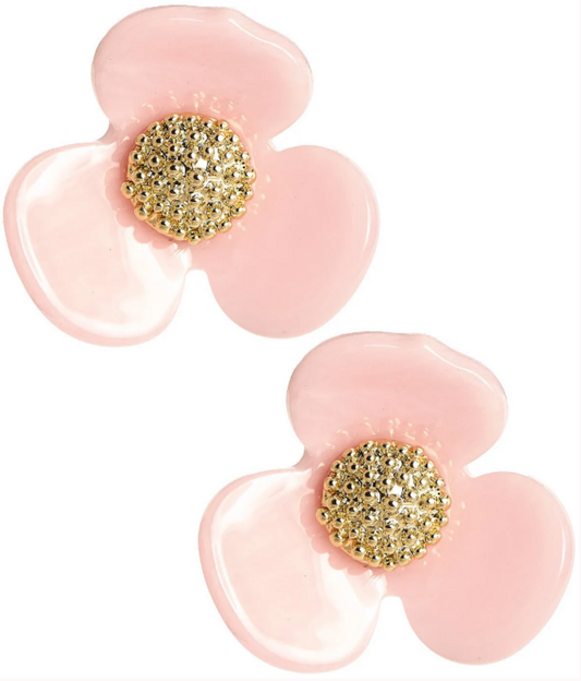 Lisi Lerch NWT-Bell Acrylic Flower Earring - Light Pink