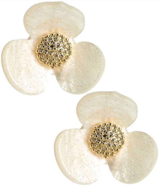 Lisi Lerch NWT-Bell Acrylic Flower Earring - White