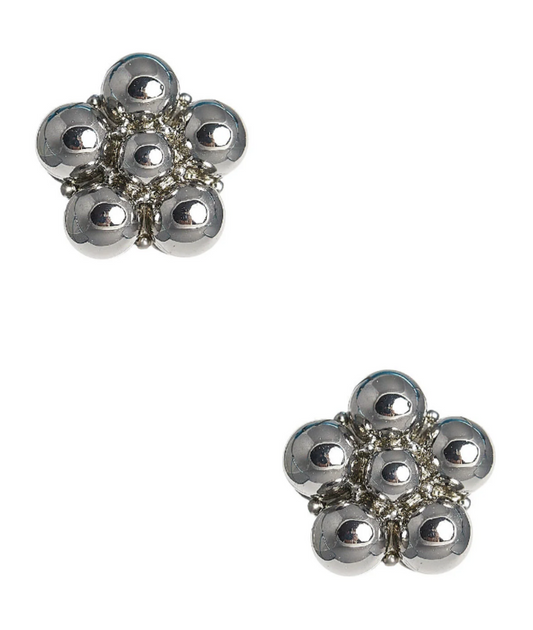 Lisi Lerch NWT -La Fleur - Metal Cluster Studs- Silver
