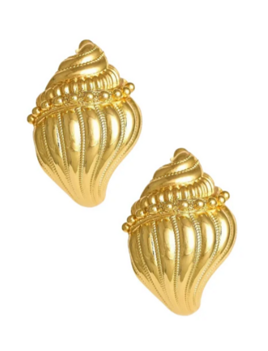 Lisi Lerch NWT-James Conch Shell Earring - 18k Plated Gold