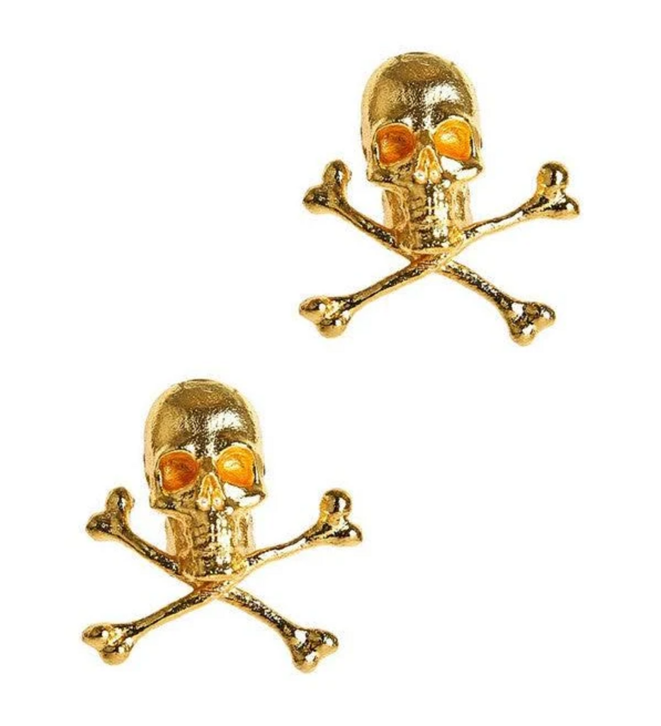 Lisi Lerch NWT-Skull Studs -Gold