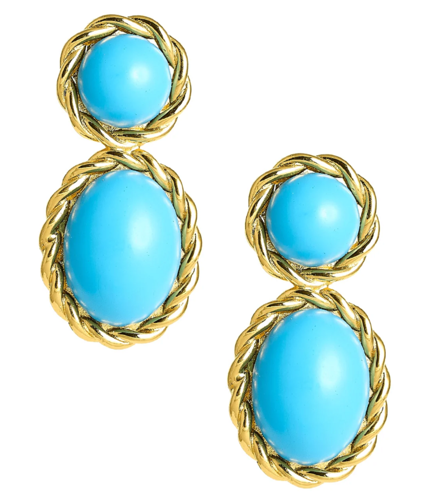 Lisi Lerch NWT-Jackie Earring in Turquoise & 18k Gold Plated