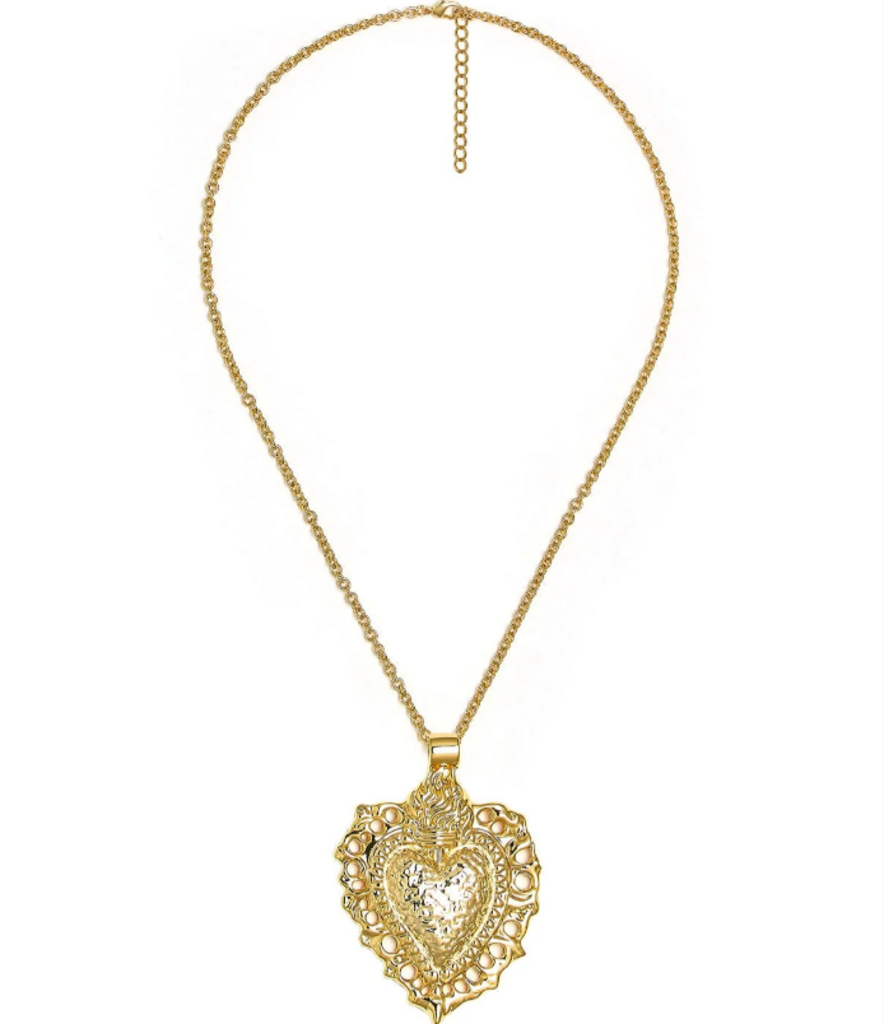 Lisi Lerch NWT-Bleeding Heart Charm Necklace - 18k Plated Necklace