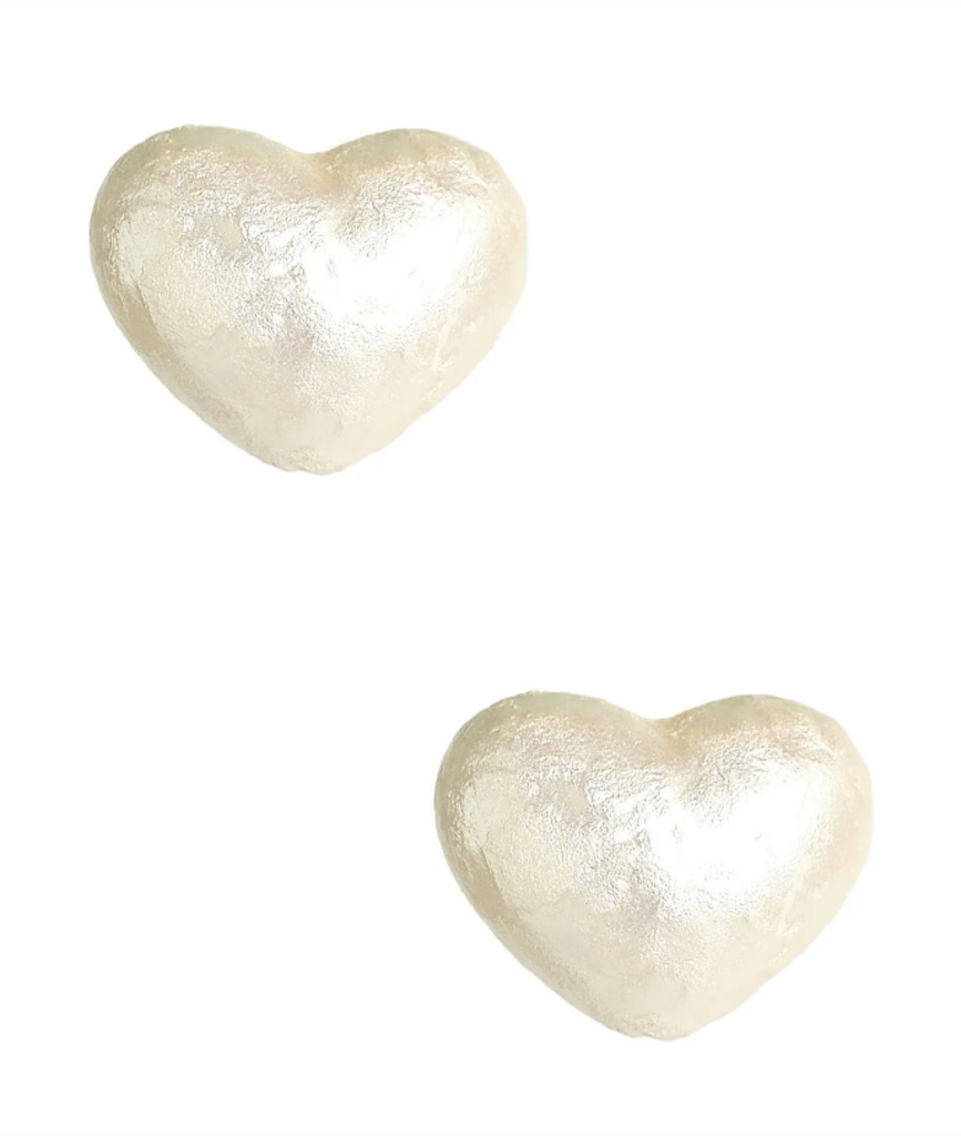 Lisi Lerch NWT-Lainey Heart- Cotton Pearl Studs - Large