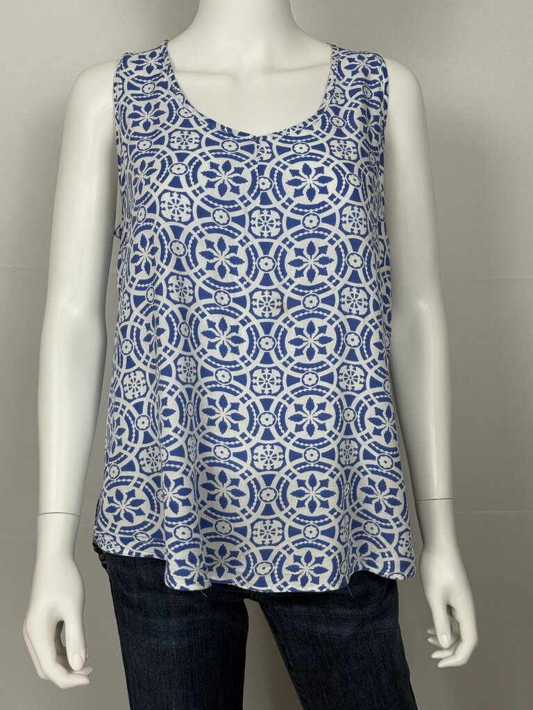 Escapada -Blue/White- Sleeveless Blouse