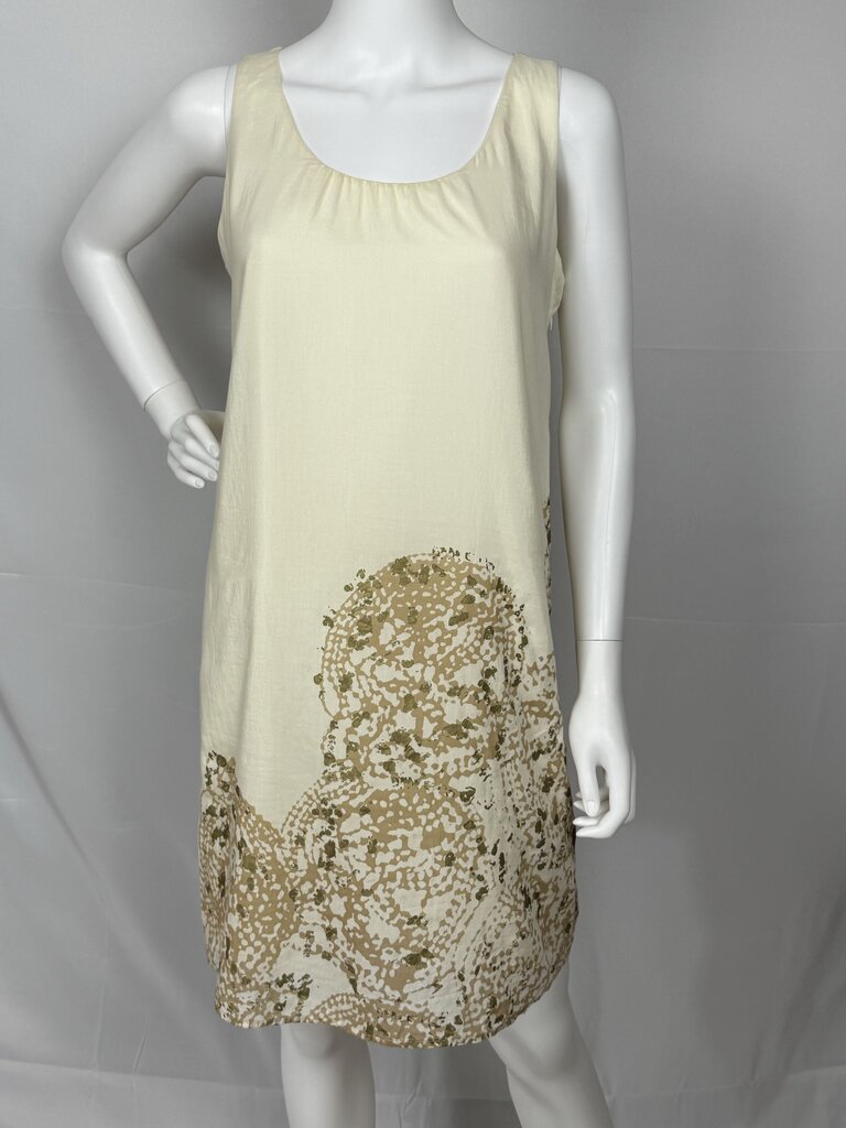 J. Jill - Ivory/Tan- Sleeveless Silk Dress