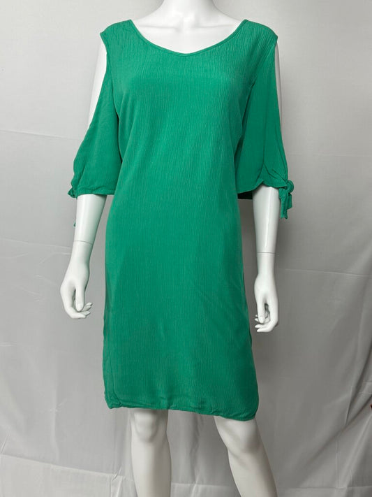 Soft Surroundings - Green -Cold Shoulder Dress