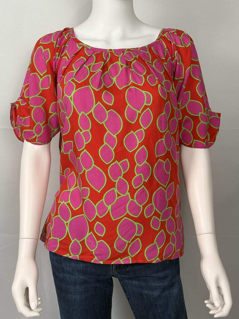 Escapada - Red, Pink & Green SS Blouse