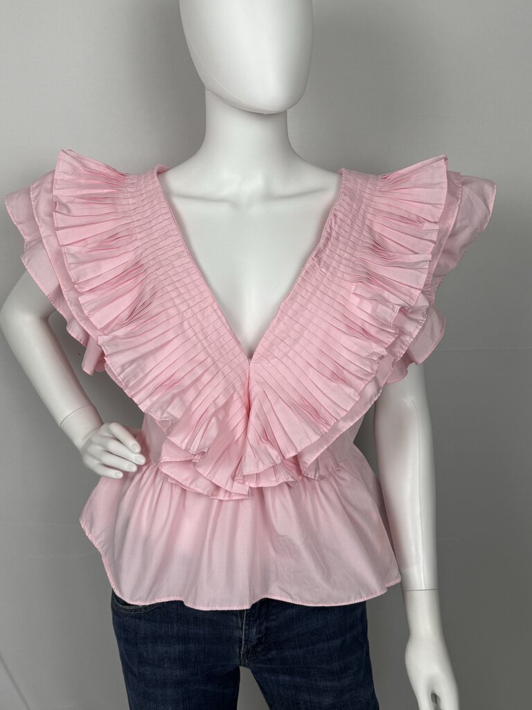 Entro -NWT- Pink Ruffle Top
