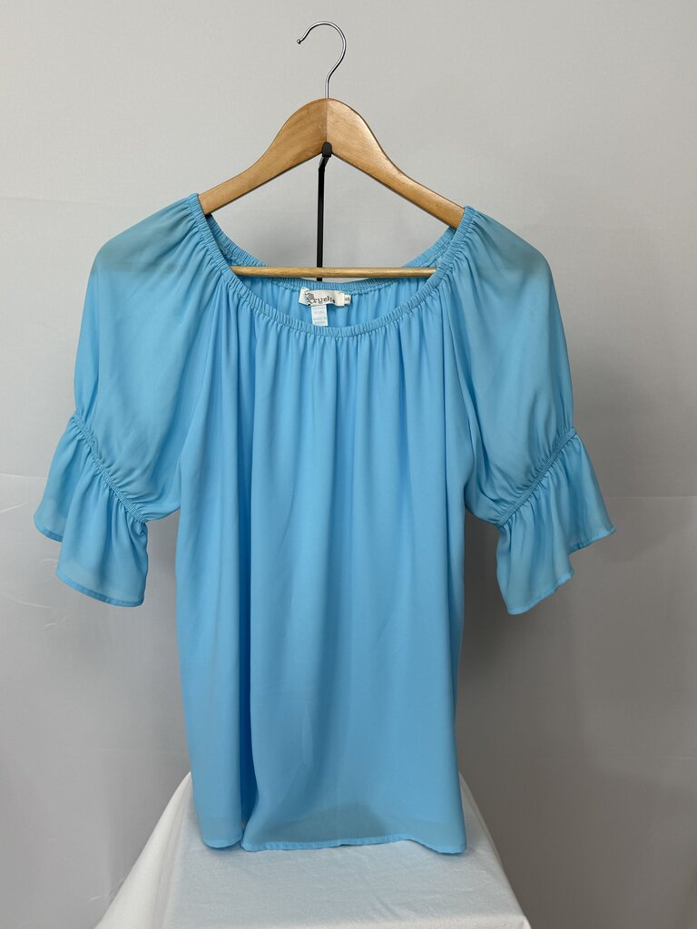 Aryeh- Aqua - Solid SS Blouse