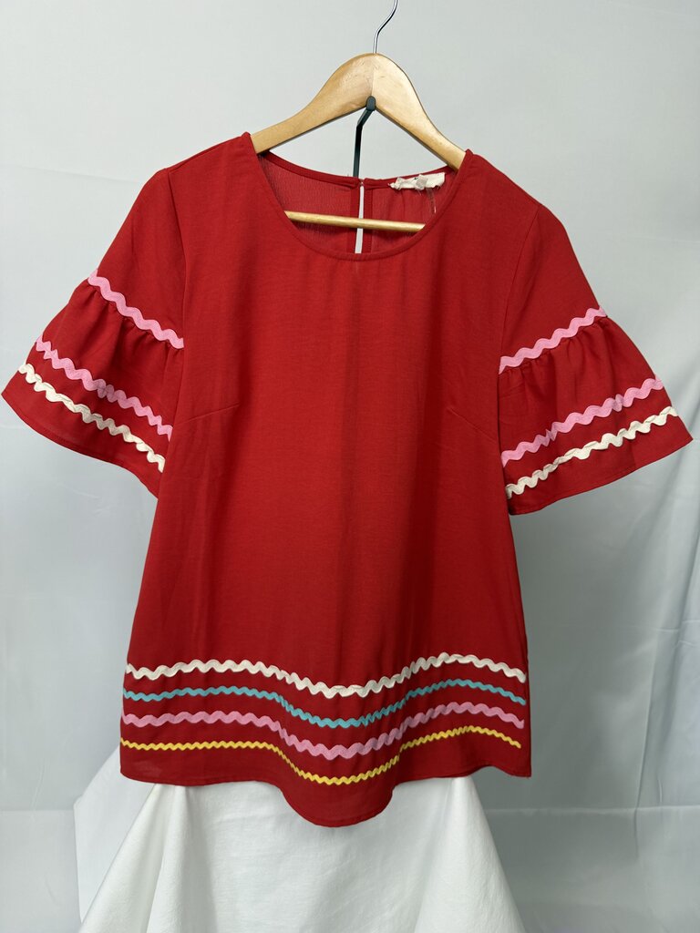 Entro- Red Blouse